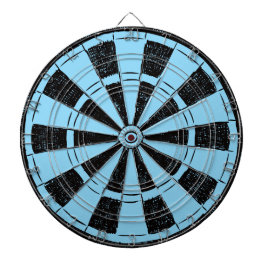 Tabla Dardos Azul e Preto Minimalísticos Modernos