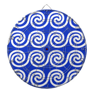 Tabla Dardos Azul Padrão de Ondas Chave Meander Grego