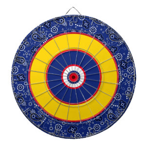 Tabla Dardos Bandana Azul Vermelho Amarelo Diversão Jogo Noite 