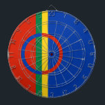 Tabla Dardos Bandeira da Lapónia (Natal) (Sami) (Laplander)<br><div class="desc">Esta design apresenta a bandeira da Lapónia, que é uma região da Europa Norte que é mais corretamente chamada lapã. A área tem sido tradicionalmente habitada pelas pessoas lapãs. A região se estende por quatro países: Noruega, Suecia, Finlândia e Rússia. Em muitas partes do mundo, a Lapónia está associada às...</div>