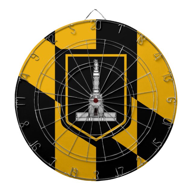 Tabla Dardos Bandeira de Baltimore, Conselho Dart de Maryland (Frente)