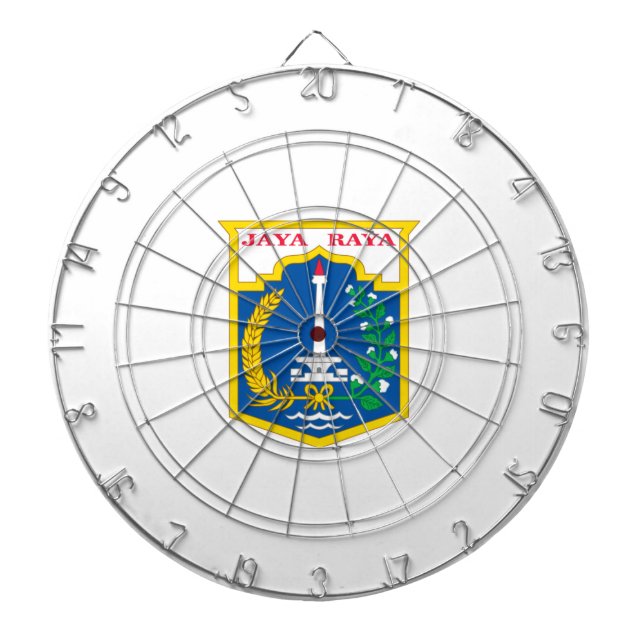 Tabla Dardos Bandeira de Jacarta (Cidade Capital da Indonésia) (Frente)