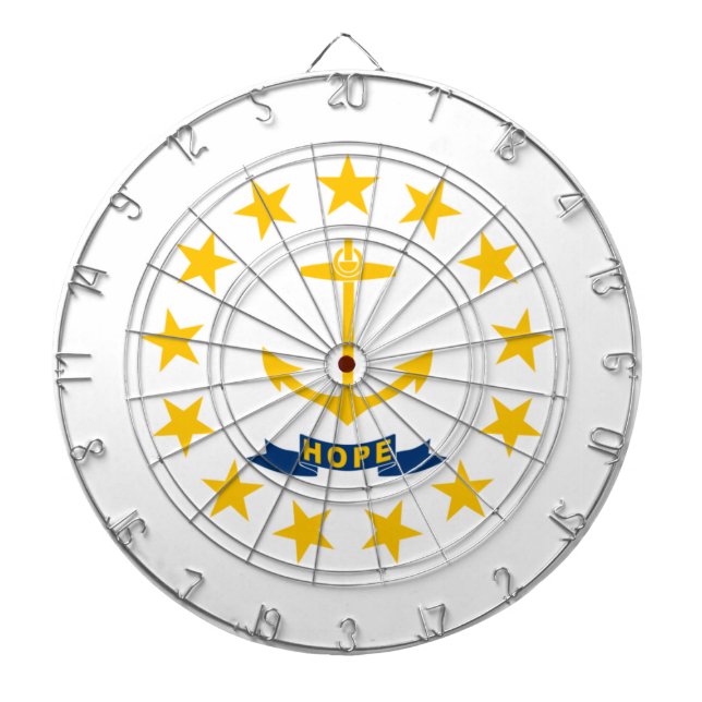Tabla Dardos Bandeira de Rhode Island (Estado dos EUA) (Frente)