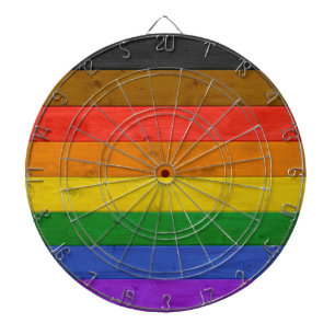 Tabla Dardos Bandeira do orgulho gay inclusivo de SlipperyJoe t