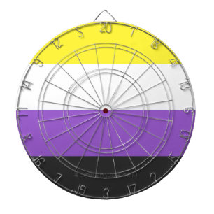 Tabla Dardos Bandeira do Orgulho Não Binário SlipperyJoe's amar