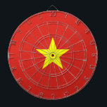Tabla Dardos Bandeira do Vietname<br><div class="desc">Essa design apresenta a bandeira nacional do Vietnã (oficialmente conhecida como República Socialista do Vietnã), que é um país do Sudeste Asiático. É o país mais oriental da Península Indochinesa. O Vietname tem fronteiras terrestres com a China a norte; e o Laos e o Camboja a oeste. O Vietname tem...</div>