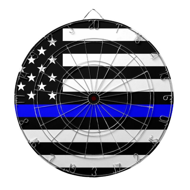Tabla Dardos Bandeira fina do memorial dos agentes da polícia (Frente)