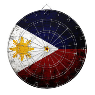 Tabla Dardos Bandeira preta de Filipinas do Grunge