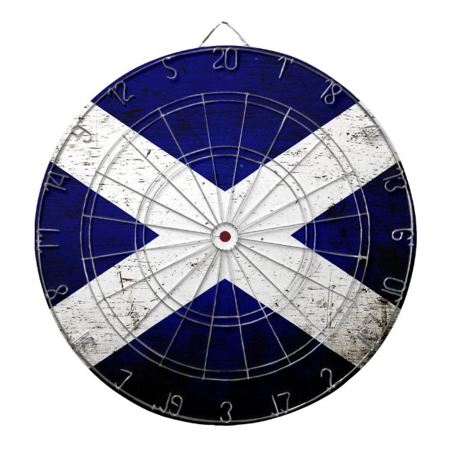 Tabla Dardos Bandeira preta de Scotland do Grunge (Frente)