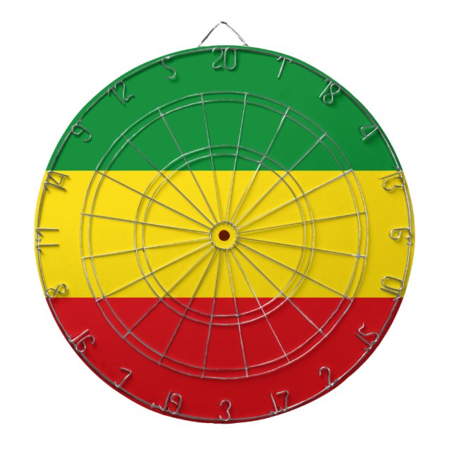 Tabla Dardos Bandeira Rastafarian Rasta Etiópia (Frente)