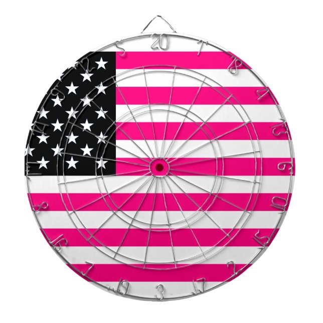 Tabla Dardos bandeira rosa americana (Frente)
