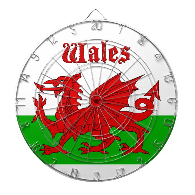 Tabla Dardos Bandeira Wales de Galês (Frente)