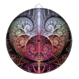 Tabla Dardos Batimento cardíaco, Arte fractal surreal abstrata