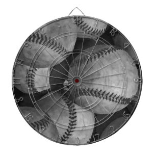 Tabla Dardos Beisebol Preto e Branco