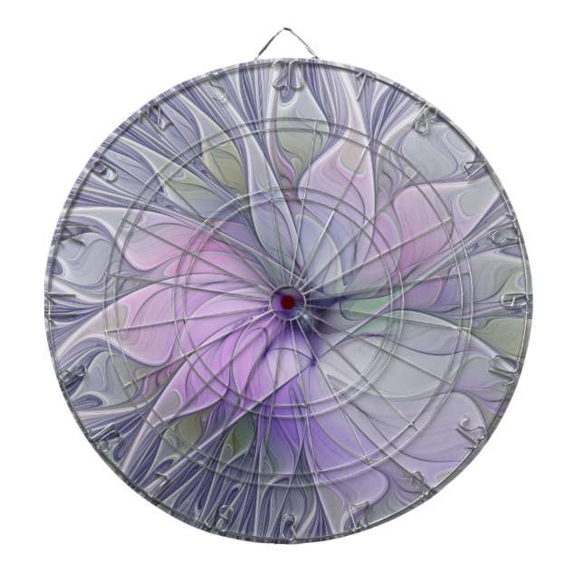 Tabla Dardos Beleza Deslumbrante Arte Fractal Abstrata Moderna  (Frente)