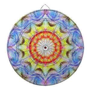 Tabla Dardos Belo Brilho Azulejo Mosaico Flor Sol