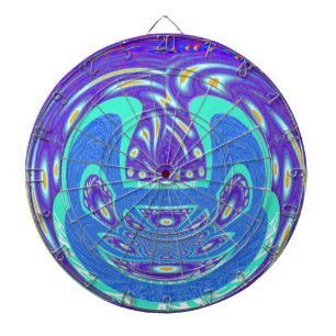 Tabla Dardos Belo design de vetor de caleidoscópio azul ciano