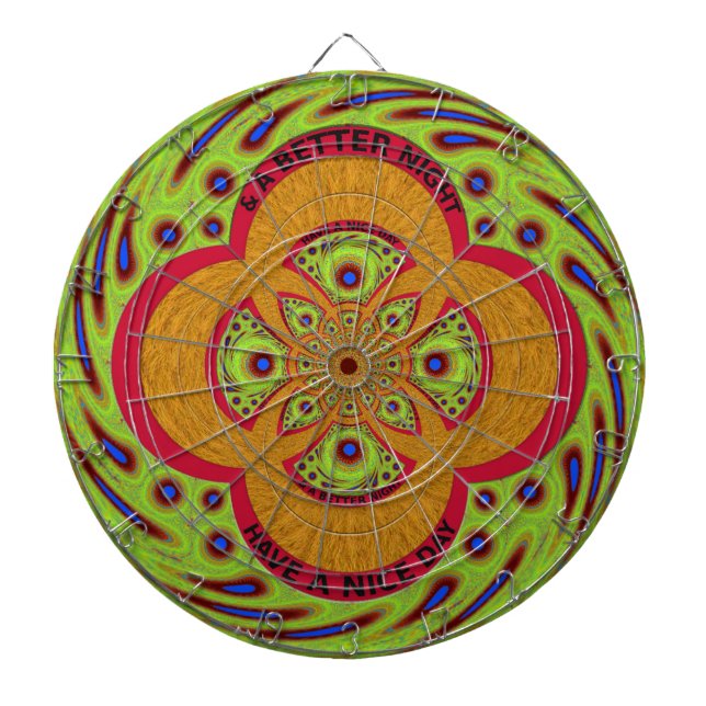 Tabla Dardos Belo Design do Padrão Africano Mandala (Frente)