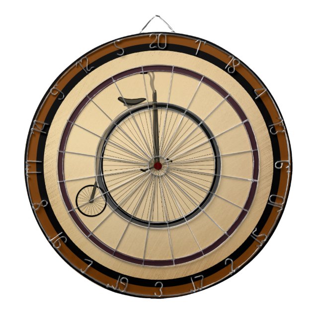 Tabla Dardos Bicicleta Antiga de Roda Alta Rústica Regulamentar (Frente)