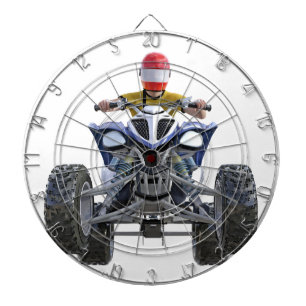 Tabla Dardos Bicicleta ATV do quadrilátero estalando um Wheeli