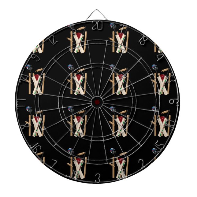 Tabla Dardos Bilhetes De Críquete, Morcegos E Bailes, (Frente)