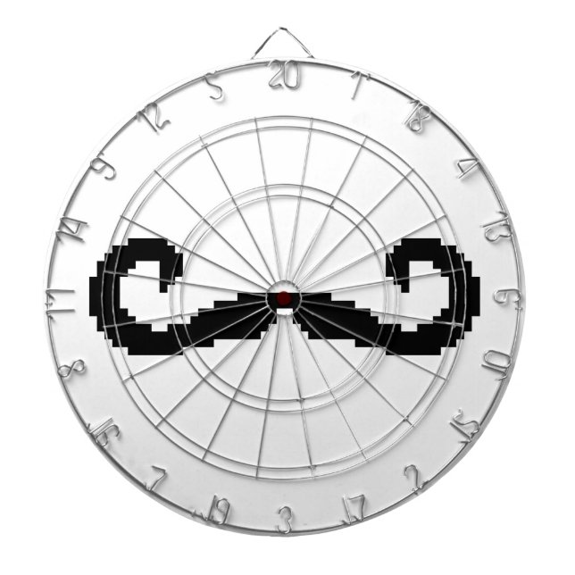 Tabla Dardos Bit Pixel Handlebar Mustache (Frente)