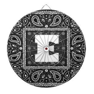 Tabla Dardos Black Paisley Bandana Birthday Hip Hop Rap Scarf