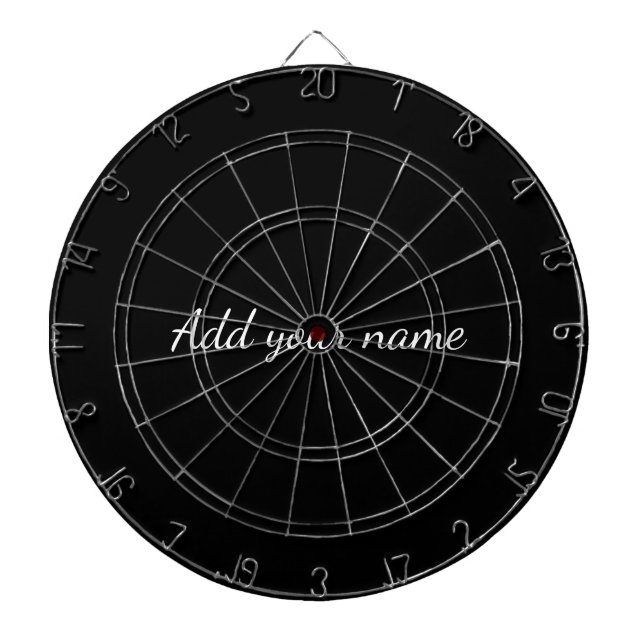 Tabla Dardos Black solid add name text message here throw pillo (Frente)