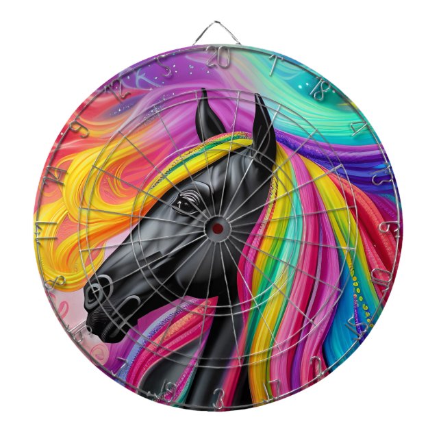 Tabla Dardos Black Stallion Colorful Mane (Frente)