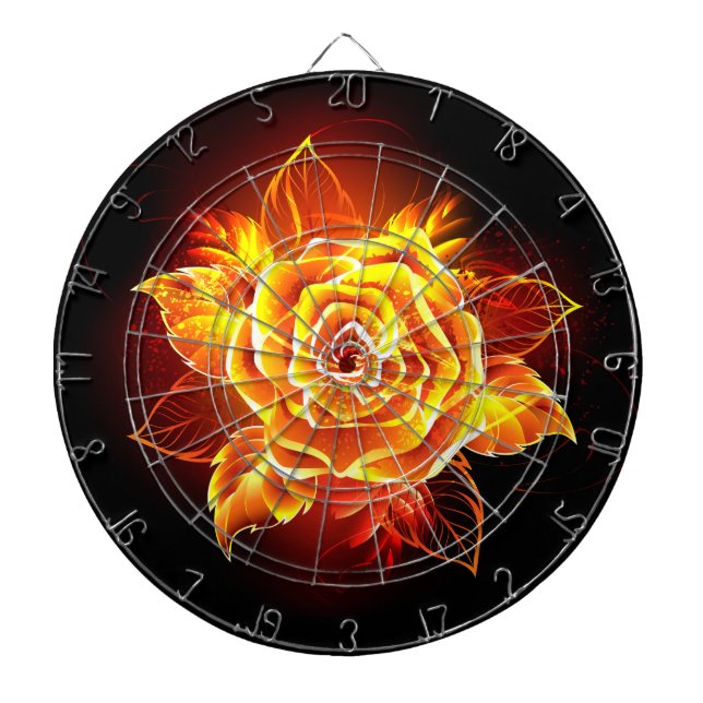 Tabla Dardos Blooming Fire Rosa (Frente)