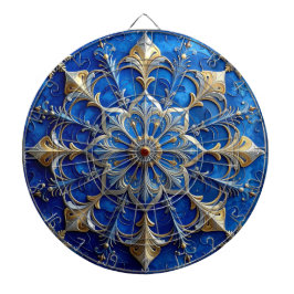 Tabla Dardos Blue Decorative Floral Dartboard