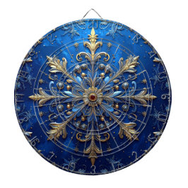 Tabla Dardos Blue Decorative Floral Dartboard