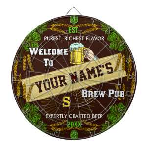 Tabla Dardos Boas-vindas ao Brewpub personalizado: Cerveja da C
