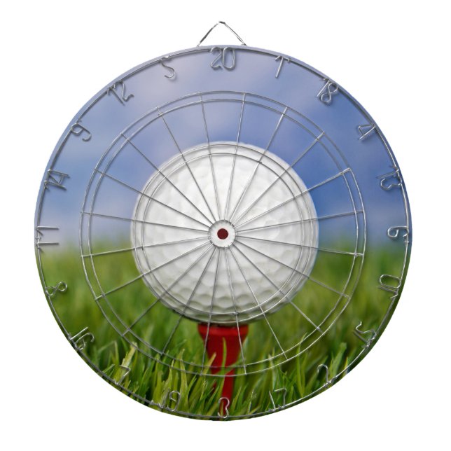 Tabla Dardos Bola De Golfe No Teto Vermelho (Frente)