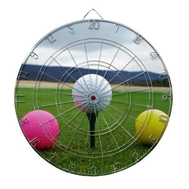 Tabla Dardos Bolas de Golfe Coloridas, tenda de montanha (Frente)