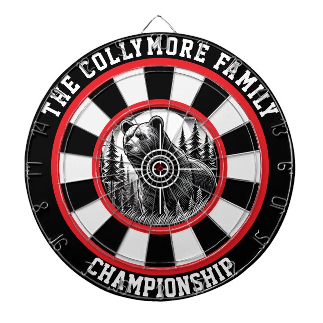 Tabla Dardos Bold Grizzly Target Forest Art (Frente)