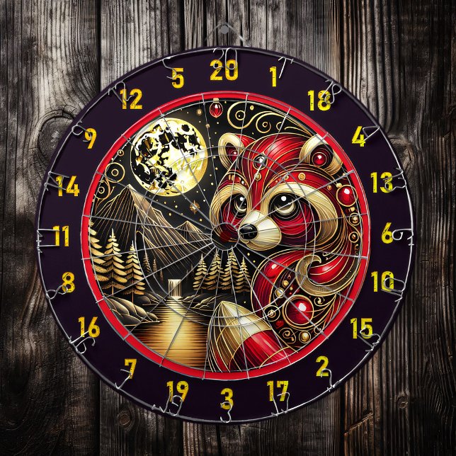 Tabla Dardos Bold Red Raccoon Ilumina Charme Russo (Criador carregado)