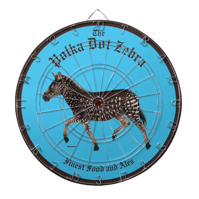 Tabla Dardos Bolinhas Zebra - Pub Inglês (Frente)