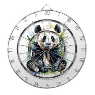 Tabla Dardos Bonita Watercolor Panda Bear
