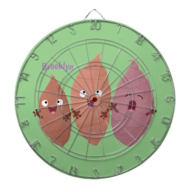Tabla Dardos Bonitinho cantando batata-doce legumes (Frente)