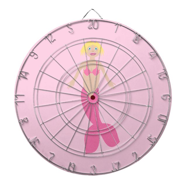 Tabla Dardos Bonito fantasia rosa Sereia (Frente)
