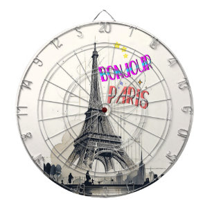 Tabla Dardos Bonjour Colorful Paris