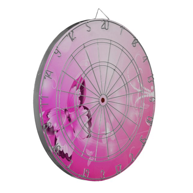 Tabla Dardos Borboleta magenta (Frente Esquerda)