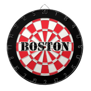Tabla Dardos BOSTON Vermelho Preto e Branco