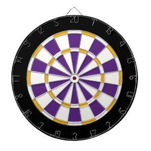 Tabla Dardos Branco, ouro, roxo, e preto