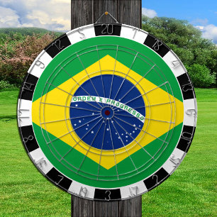 Tabla Dardos Brasil Painel de artes e Bandeira Brasileira / con