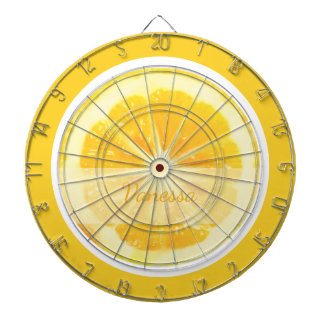 TABLA DARDOS BRIGHT CHEERFUL SUNSHINE YELLOW LEMON CITRUS FRUTA
