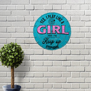 Tabla Dardos Brincar Personalizado Como Uma Menina Engraçada Me