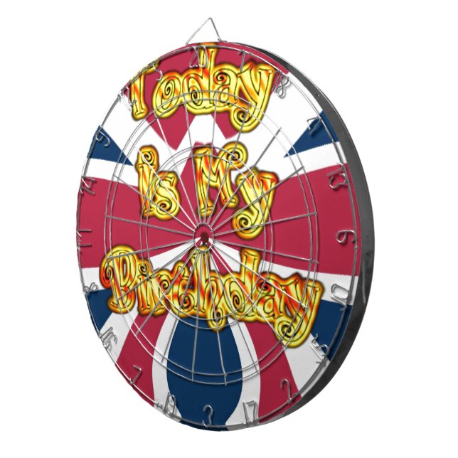 Tabla Dardos British Birthday dá Impressão de arte (Frente Direita)