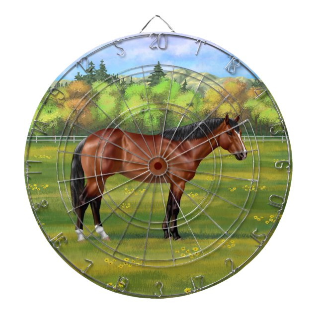 Tabla Dardos Brown Bay Quarter Horse (Frente)